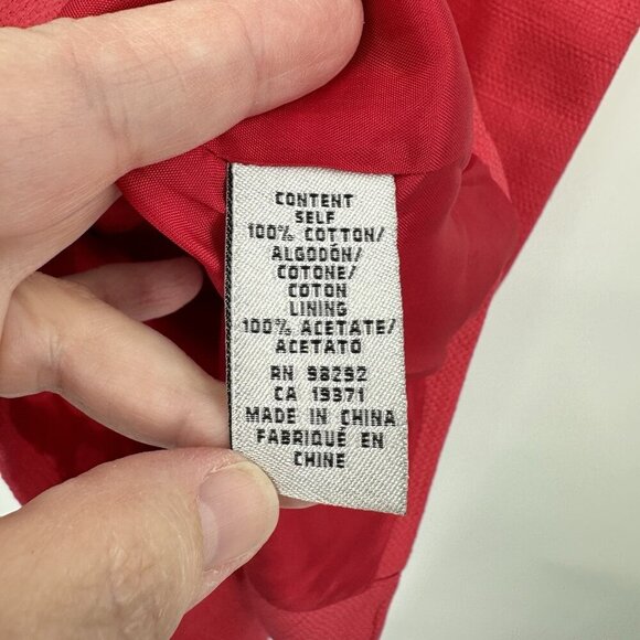 TIBI dress sundress casual 100% cotton racerback sporty sleeveless red XS 0 - Picture 7 of 7